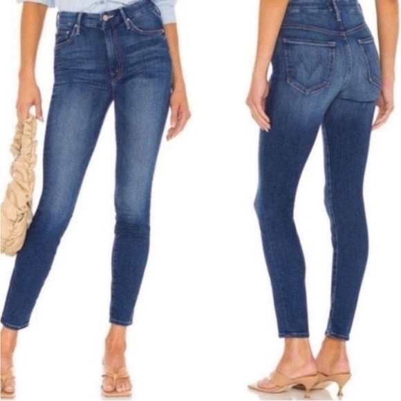 MOTHER Denim - Mother The Looker Flowers From The Storm Wash Skinny Ankle Jeans 25 28” inseam